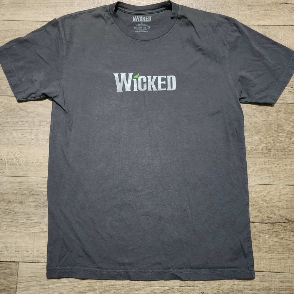 Wicked The Musical Defy Gravity Tour T-Shirt Mens Medium Gray Broadway Graphic